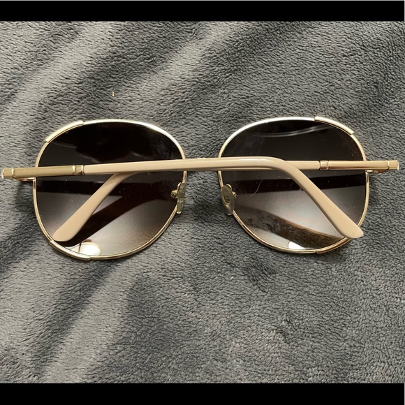 Gold and Cream Sunglasses - Picture 5 of 7